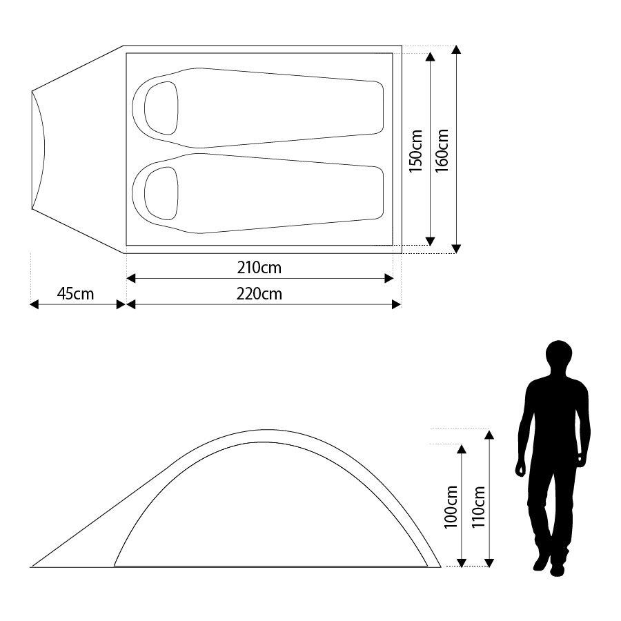 Eurohike Tamar 2 Man Tent | Millets