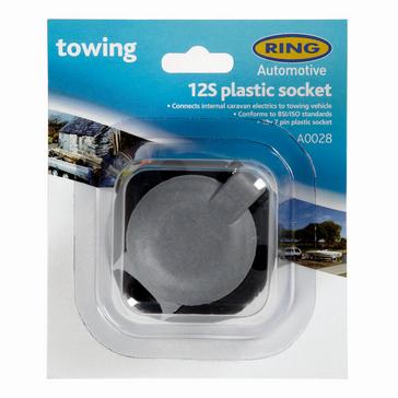 Black Ring 12S 7 Pin Plastic Socket (A0028)