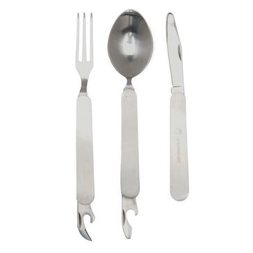 Silver LIFEVENTURE Knife, Fork, Spoon - Folding Cutlery Set