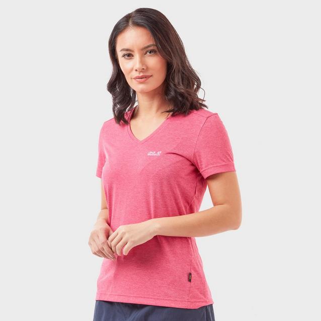 Pink Jack Wolfskin Women's Crosstrail T-Shirt image 1