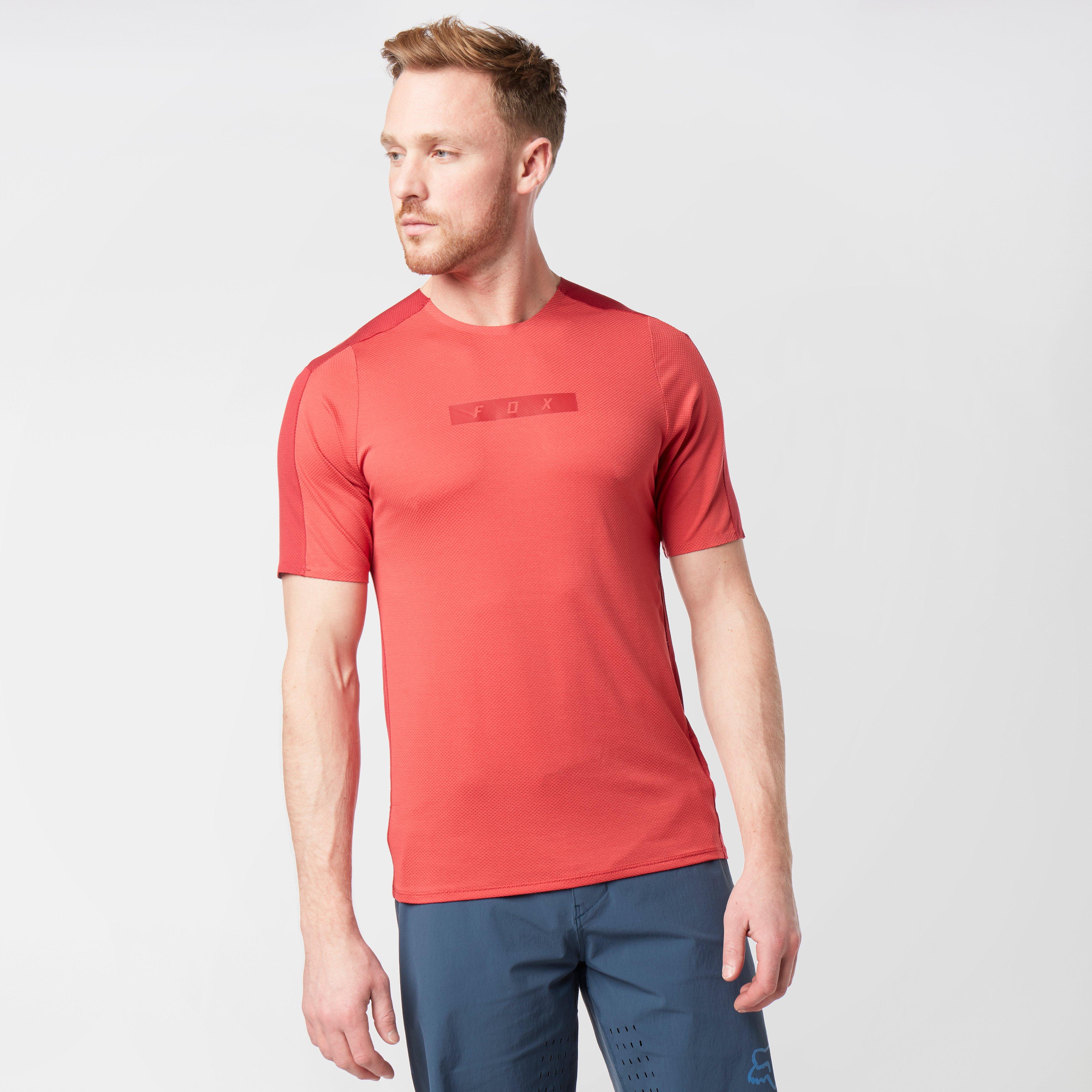 FOX Fox Mens Flexair Delta Short Sleeve Jersey - Red, Red FOX Fox Mens Flexair Delta Short Sleeve Jersey - Red, Red