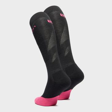 Black Salomon Women's Morilloin Ski Socks 2 Pack