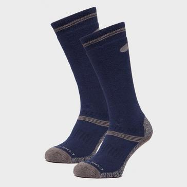 Navy Peter Storm Men's Midweight Knee Length Hiking Socks - Twin Pack