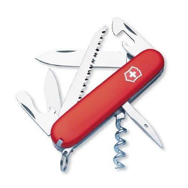 Red Victorinox Swiss Army Camper Knife image 1
