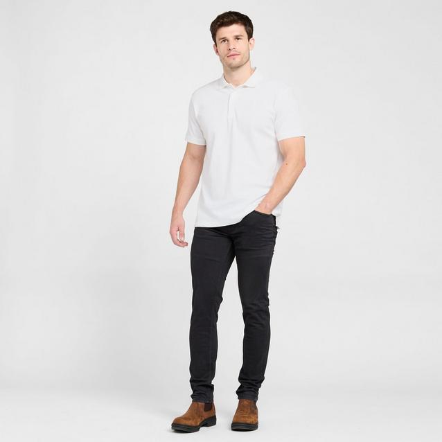 Black jeans white sales polo