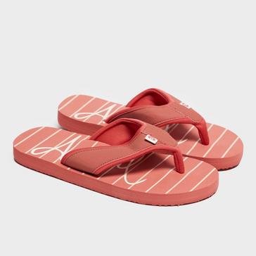 Red Animal Women's Swish Beach Print Flip Flops
