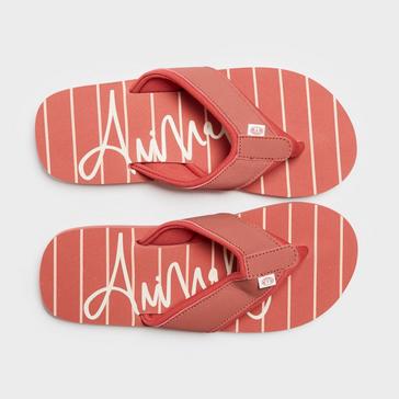 Red Animal Women's Swish Beach Print Flip Flops