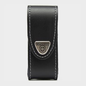 Black Victorinox Leather Belt Pouch, 2-4 Layer