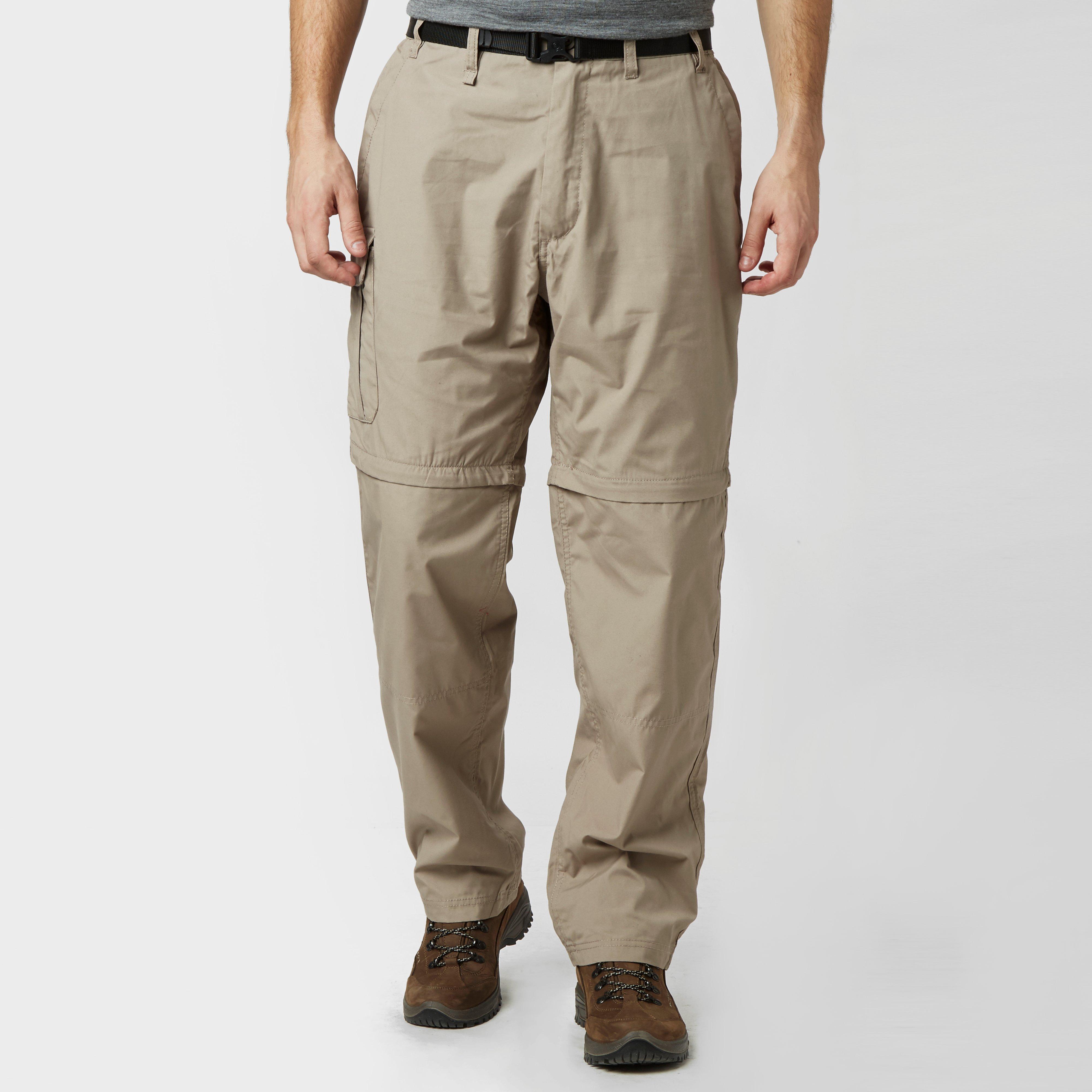 Craghoppers Men's Kiwi Zip-Off Trousers - Beige, Beige Review ...