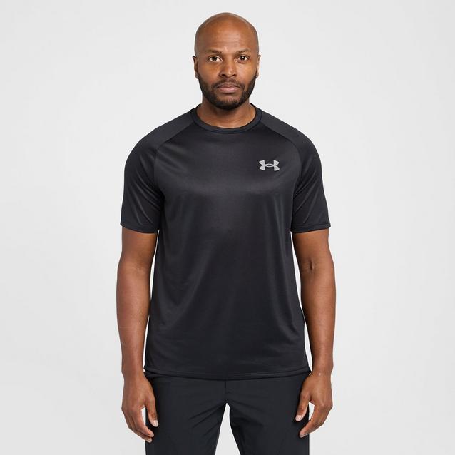 Under Armour Men's UA Tech 2.0 V-Neck T-Shirt, Steel/Black - LG 