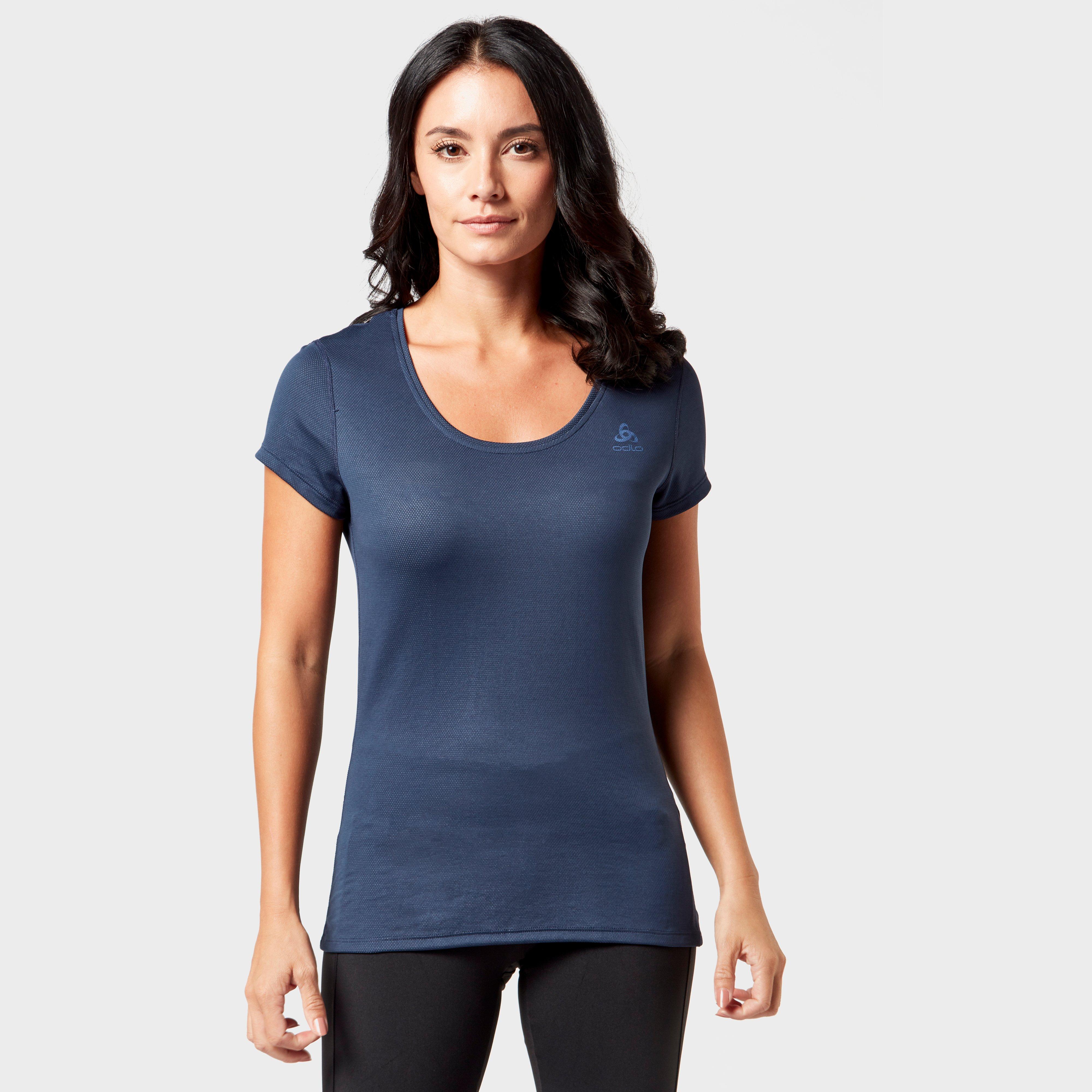 Odlo Odlo Womens Active F-Dry Light Baselayer T-Shirt - Navy, Navy Odlo Odlo Womens Active F-Dry Light Baselayer T-Shirt - Navy, Navy