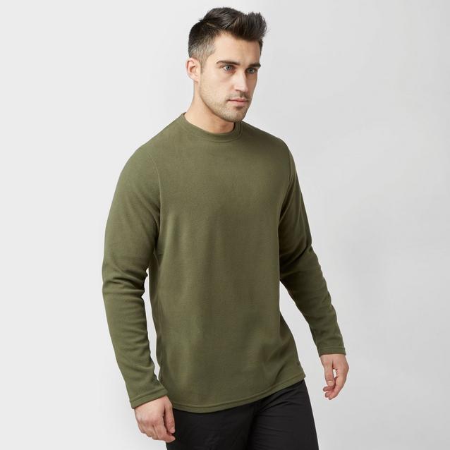 Mens fleece crew on sale neck