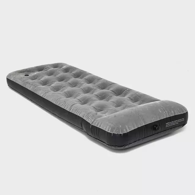 Deluxe Flocked Single Airbed with Pump