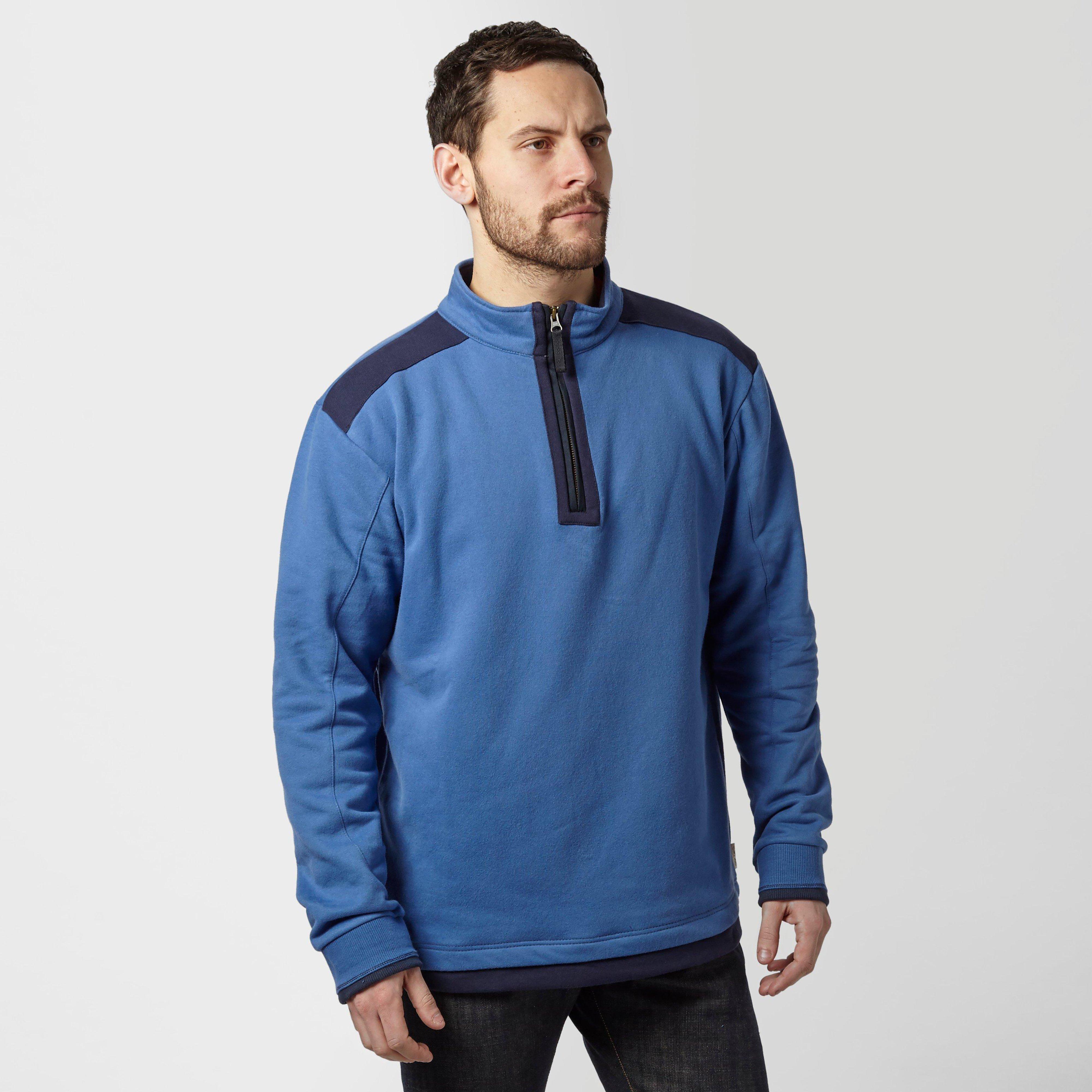 One Earth One Earth Mens William Half Zip Pullover - Blue, Blue One Earth One Earth Mens William Half Zip Pullover - Blue, Blue