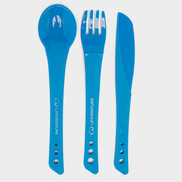 Blue LIFEVENTURE Ellipse Knife, Fork and Spoon Set image 1