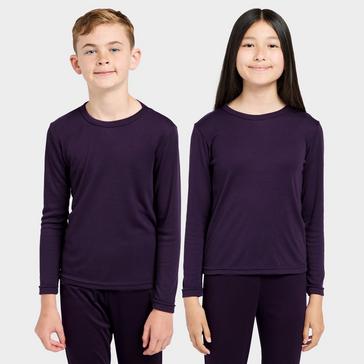 Purple Peter Storm Kids' Long Sleeve Thermal Crew Baselayer Top