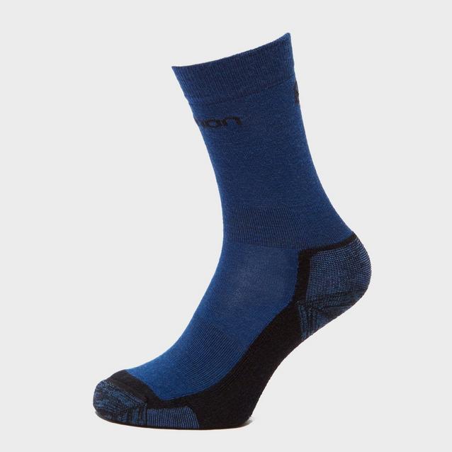 Navy Salomon Men's Merino Socks 2 Pack image 1