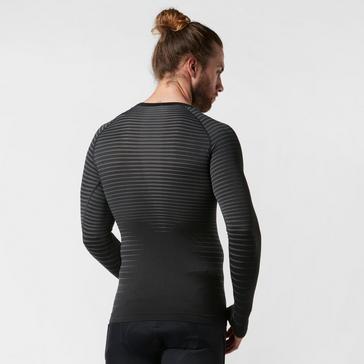 Black Odlo Men's Performance Light Long Sleeve Top