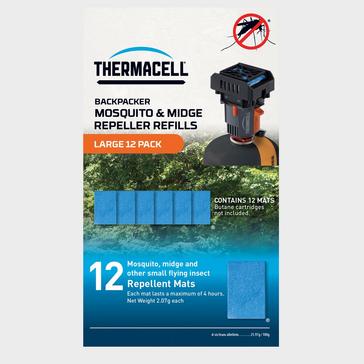 Blue THERMACELL Backpacker Mosquito Repellent Refill Mats – 12 Pack