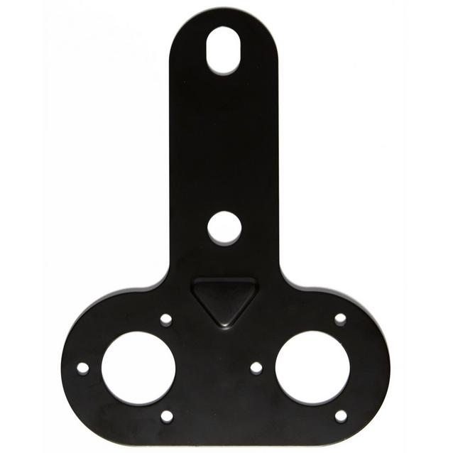 Black Maypole Double Socket Metal Mounting Plate image 1