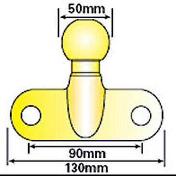 Gold Maypole 50mm Towball