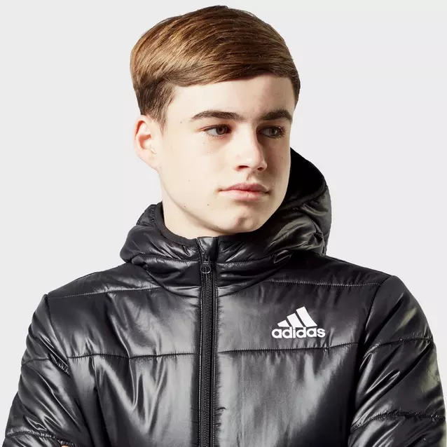 Adidas hooded sale bomber jacket junior