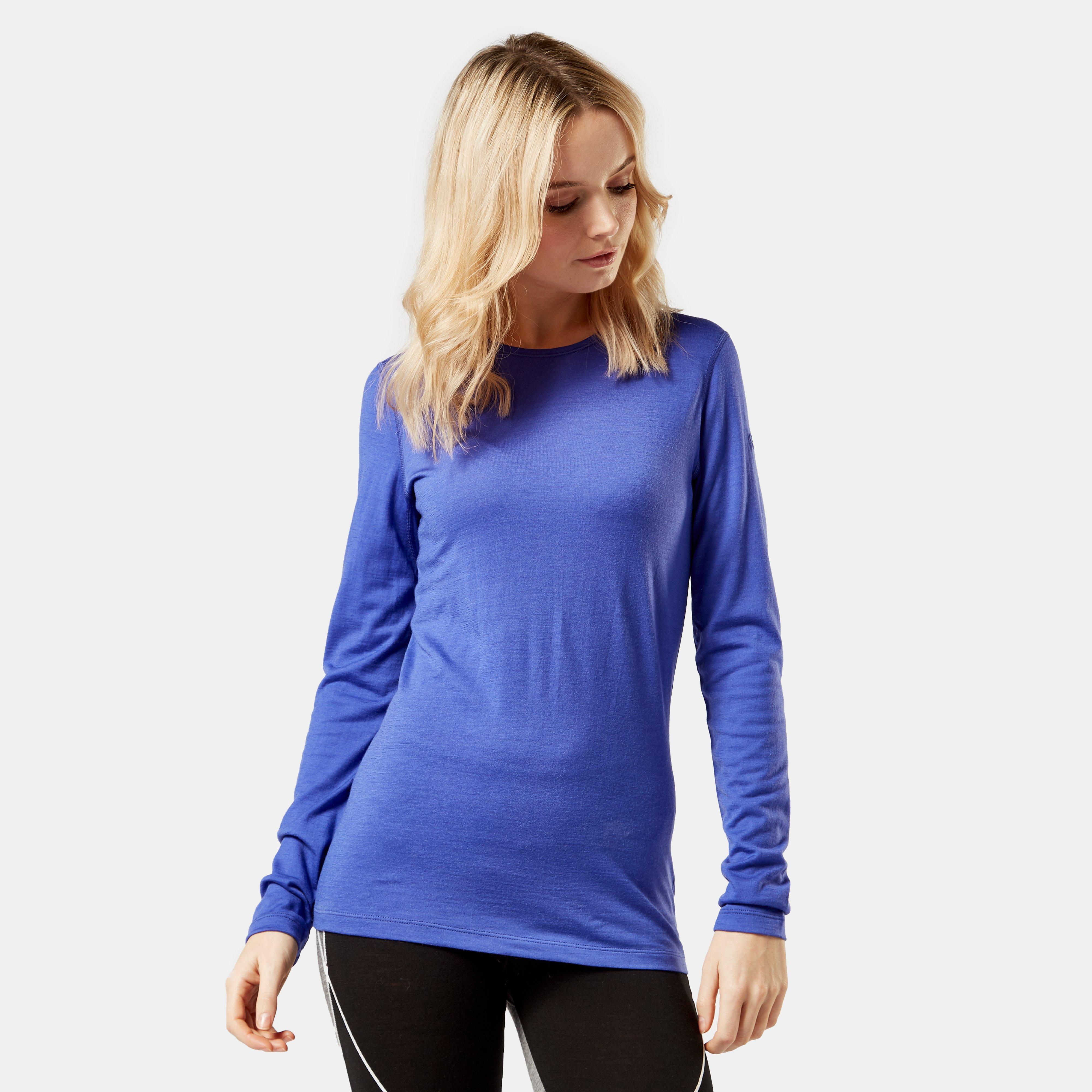 Icebreaker Icebreaker womens Oasis Long Sleeve Crewe - Blue, Blue Icebreaker Icebreaker womens Oasis Long Sleeve Crewe - Blue, Blue
