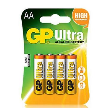 Yellow GP Batteries Ultra Alkaline AA 4 Pack