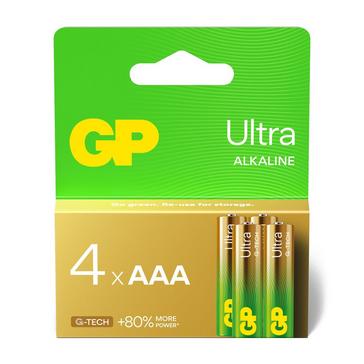 Multi GP Batteries Ultra Alkaline AAA Batteries (4 Pack)