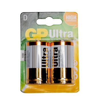 Assorted GP Batteries Ultra Alkaline D 2 Pack