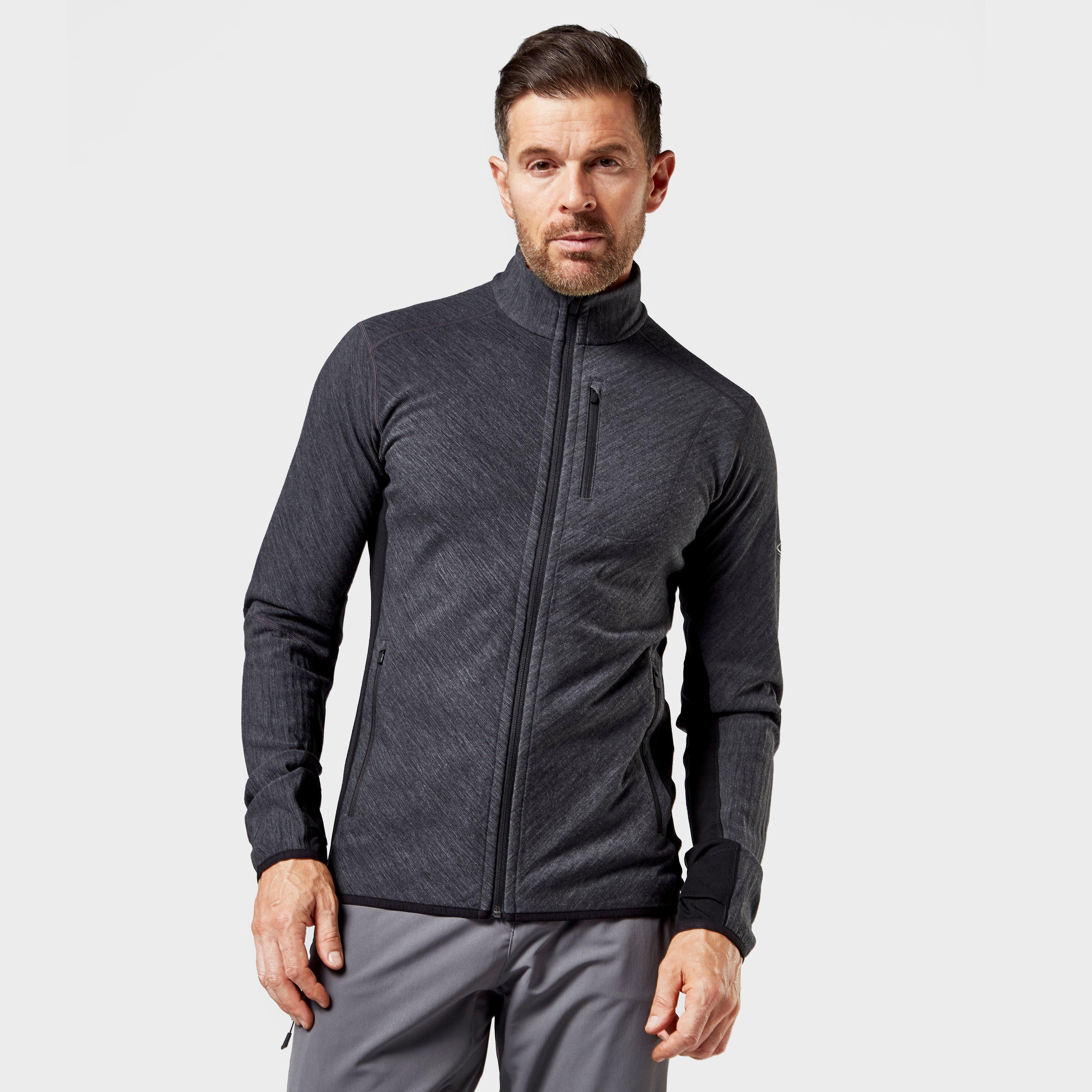 £104.97 for Icebreaker mens descender long sleeve zip fleece - grey ...