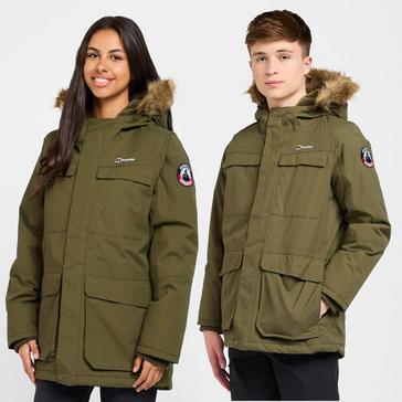 Khaki Berghaus Kids' Fourstones Waterproof Parka