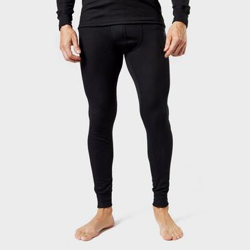 Black Odlo Men's Active Warm Legging Base Layer Pants