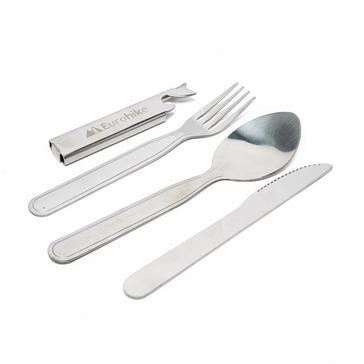 Silver Eurohike 4 Piece Cutlery Set