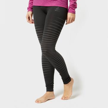 Black Odlo Women's Performance Light Base Layer Pants