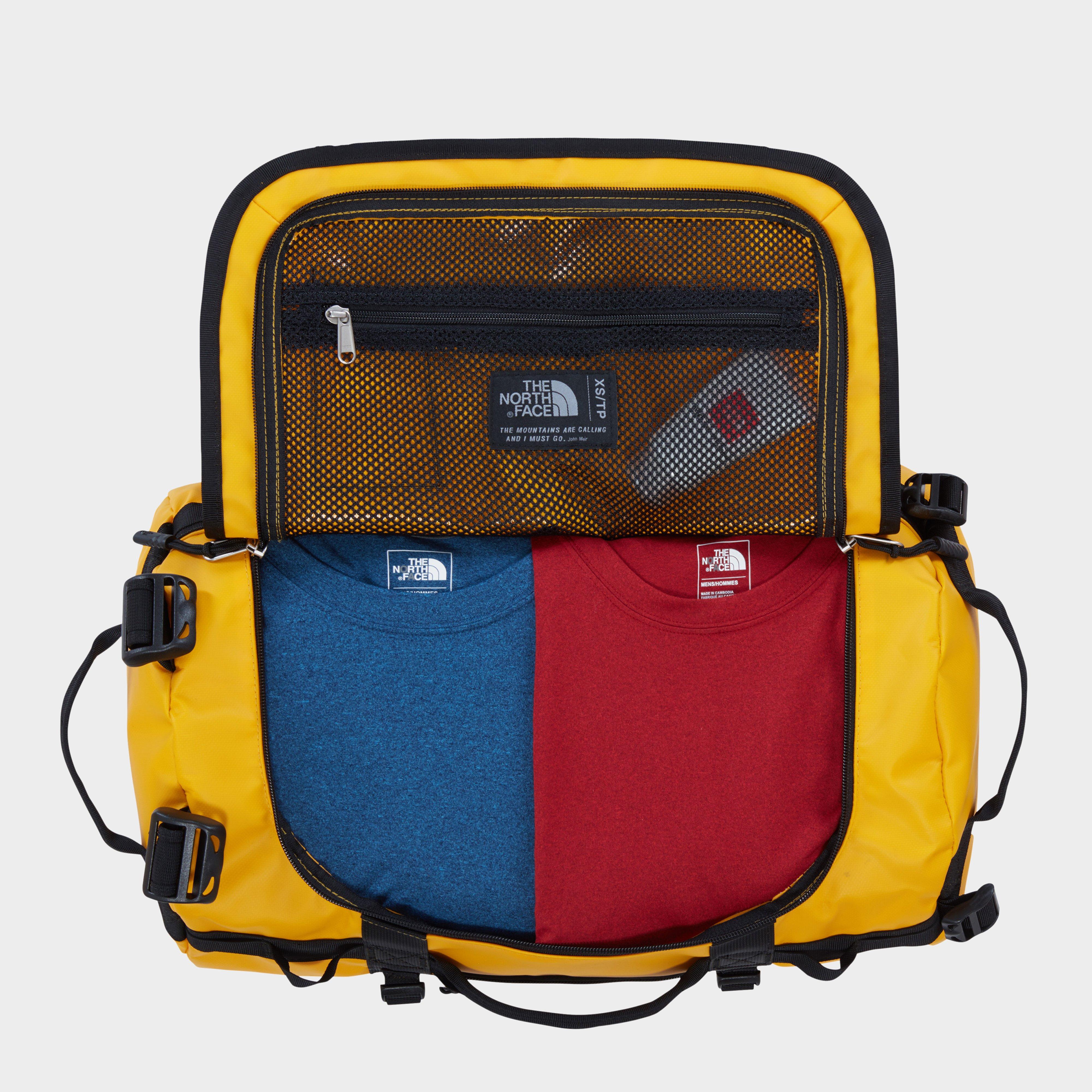 the north face yellow duffel bag