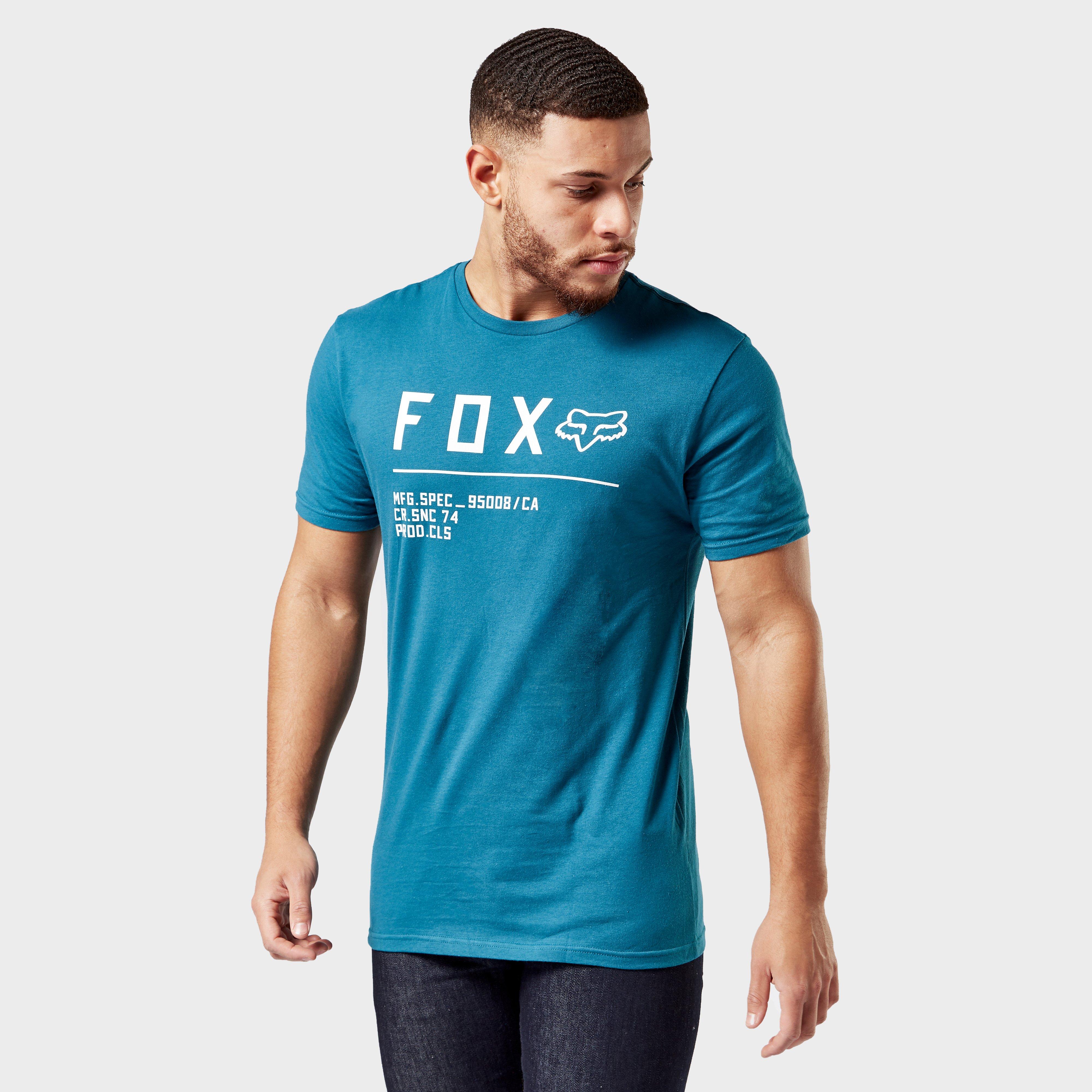 FOX Fox Mens Non Stop Premium Short Sleeve T-Shirt - Blue, Blue FOX Fox Mens Non Stop Premium Short Sleeve T-Shirt - Blue, Blue