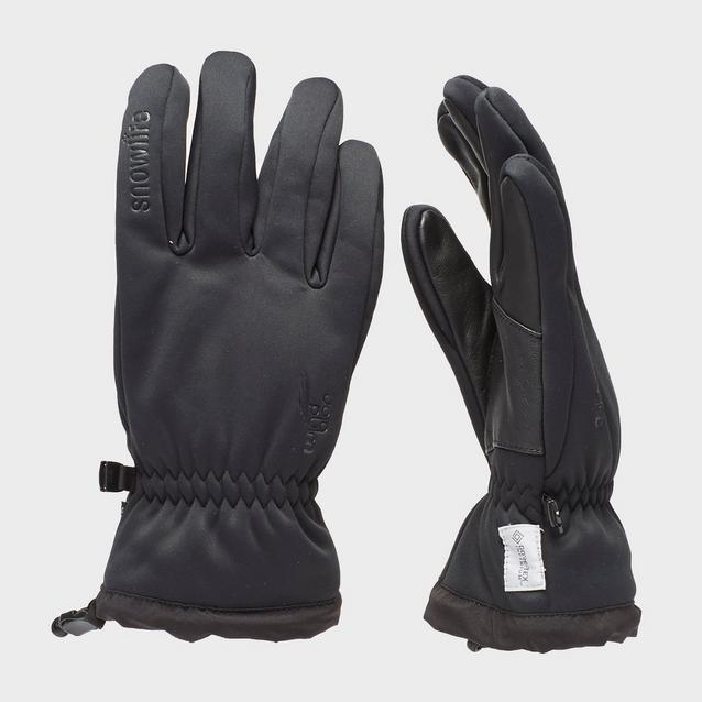 Black Snowlife Men's Softshell Gloves image 1