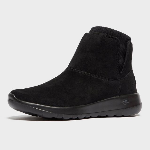 Skechers black boots ladies online