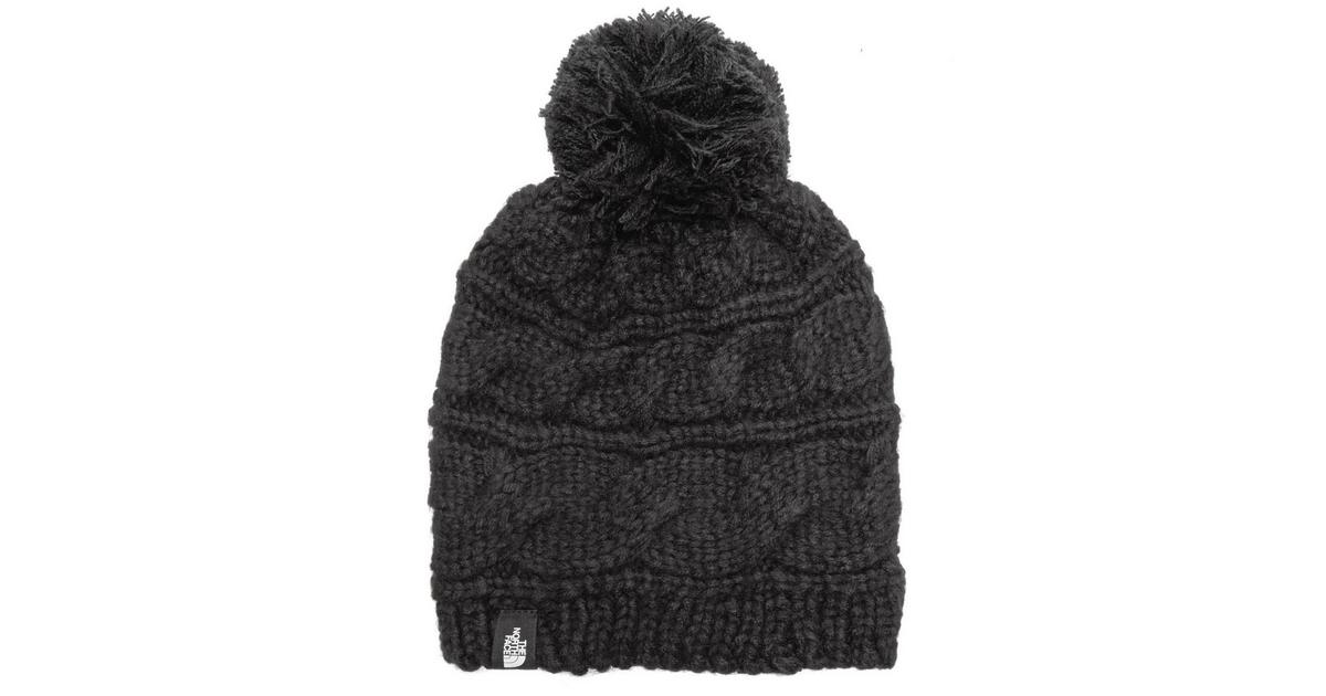 North face women's deals triple cable pom beanie