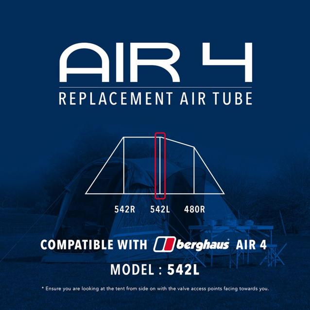 Blue Eurohike Air 4 Tent Replacement Air Tube - 542L image 1