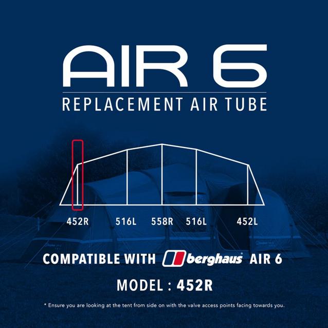 Clear Eurohike Air 6 Tent Replacement Air Tube - 452R image 1