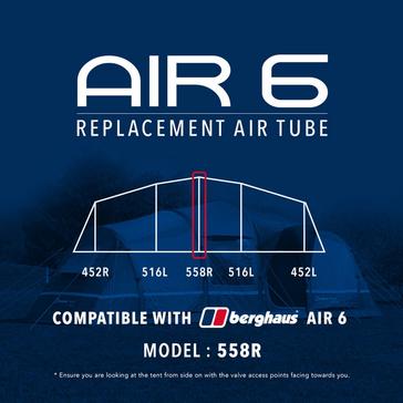 Black Eurohike Air 6 Tent Replacement Air Tube - 558R