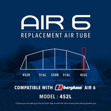 Black Eurohike Air 6 Tent Replacement Air Tube - 452L