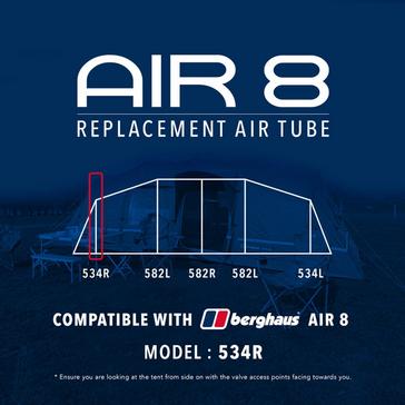 Black Eurohike Air 8 Tent Replacement Air Tube - 534R