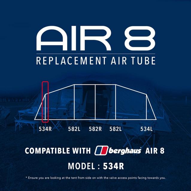 Blue Eurohike Air 8 Tent Replacement Air Tube - 534R image 1