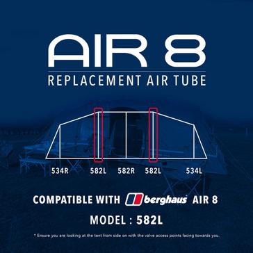 Black Eurohike Air 8 Tent Replacement Air Tube - 582L