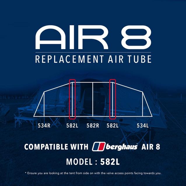 Blue Eurohike Air 8 Tent Replacement Air Tube - 582L image 1