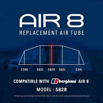 Black Eurohike Air 8 Tent Replacement Air Tube - 582R