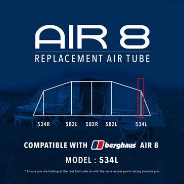Black Eurohike Air 8 Tent Replacement Air Tube - 534L